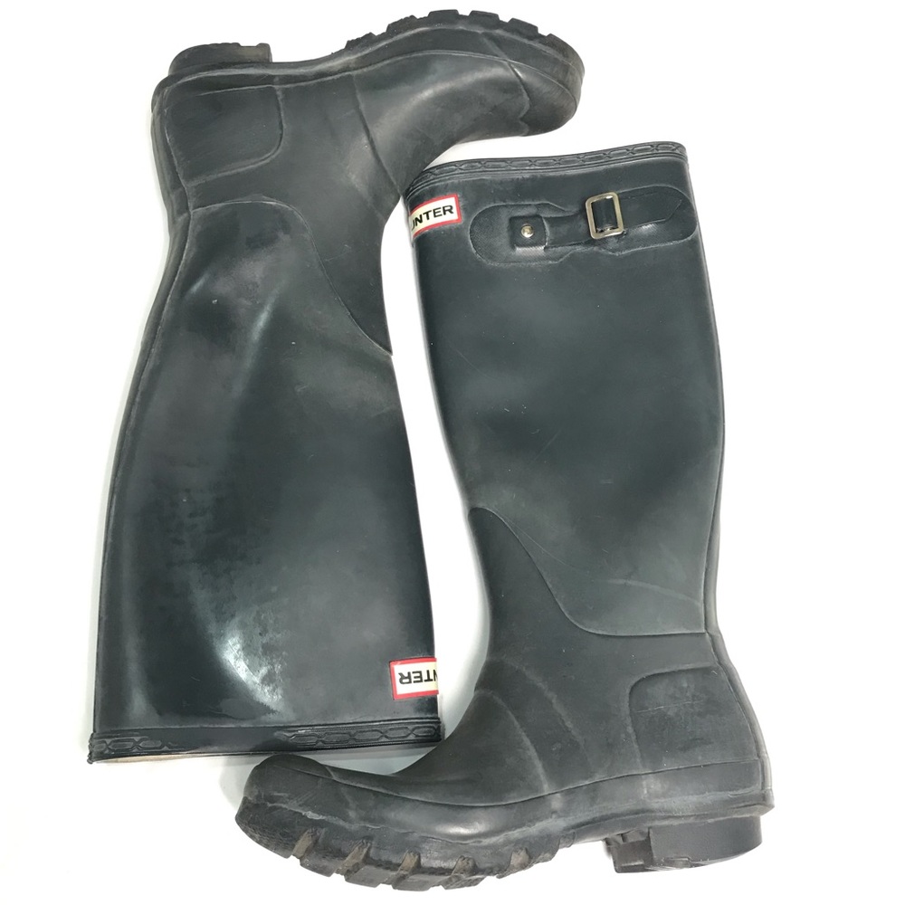 Hunter Original Tall Rain Boots Women’s 8 Waterproof Black Rubber Boots